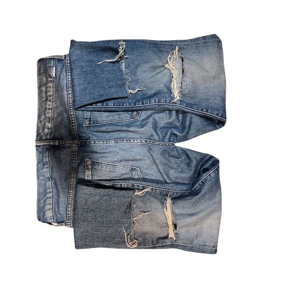 Mother Women's High Waisted Ankle Fray Distressed Jeans Size 30 Blue - Picture 4 of 12